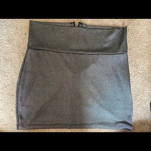 Bebe silver mini skirt